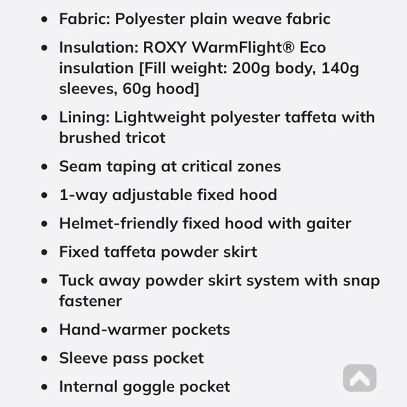 ROXY Jetty Girl Insulated Ski / Snowboard Jacket - Picture 16 of 16